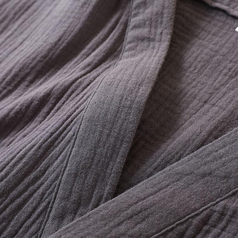 Couple Matching V-Neck Plain Sashed Kimono Robe (Various Designs) Product Image