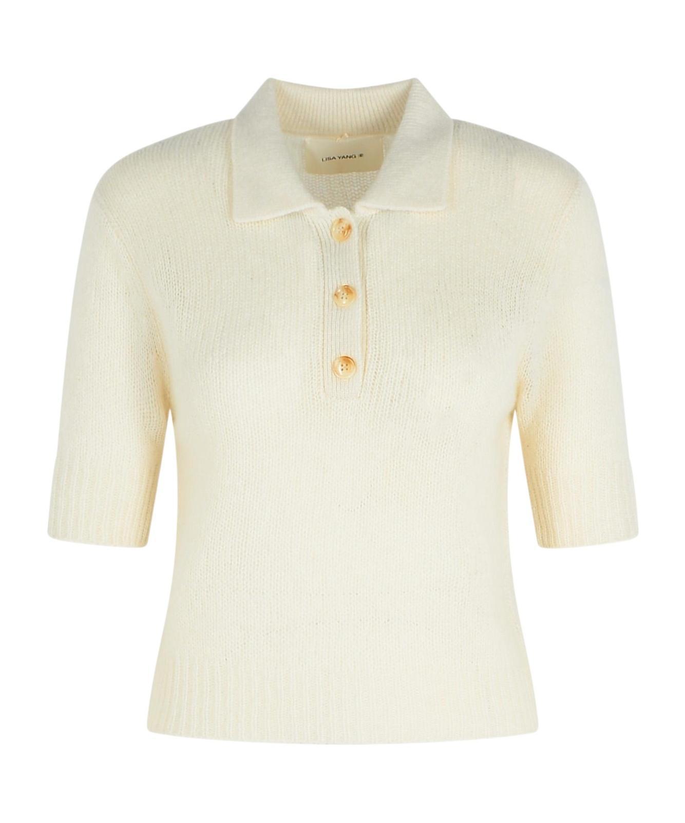 LISA YANG Gray Masy Polo In Beige Product Image