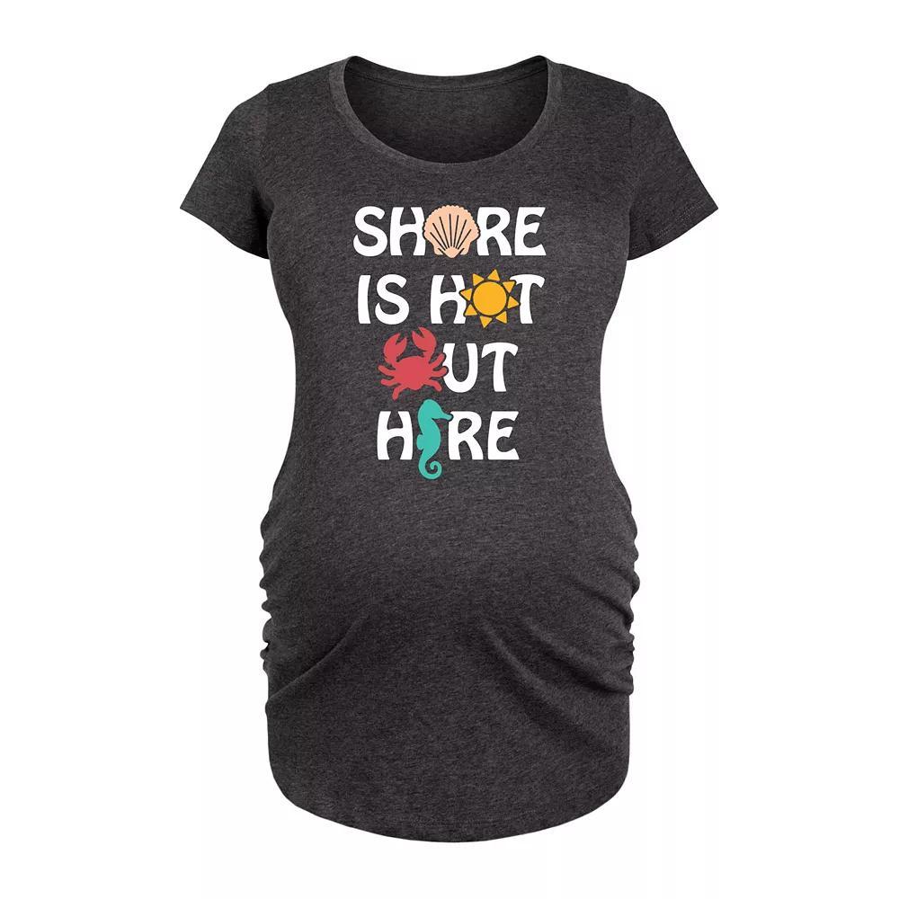 Maternity Shore is Hot Out Here Graphic Tee, Womens Blue Product Image