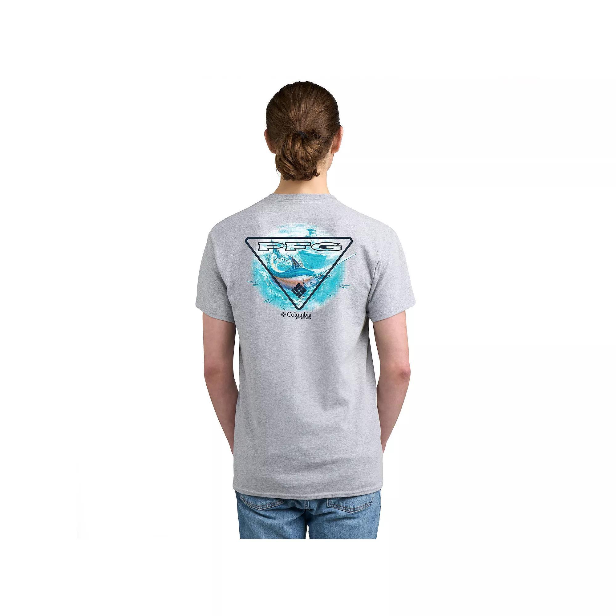 Men's Columbia PFG Short Sleeve Graphic Tee, Size: XXL, Columbia Gray Product Image