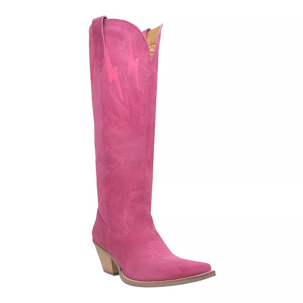 Dingo Thunder Road Women's Suede Knee-High Boots, Size: 9.5, Black Product Image