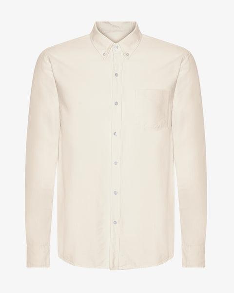 Organic Button Down Shirt - Ivory White Product Image