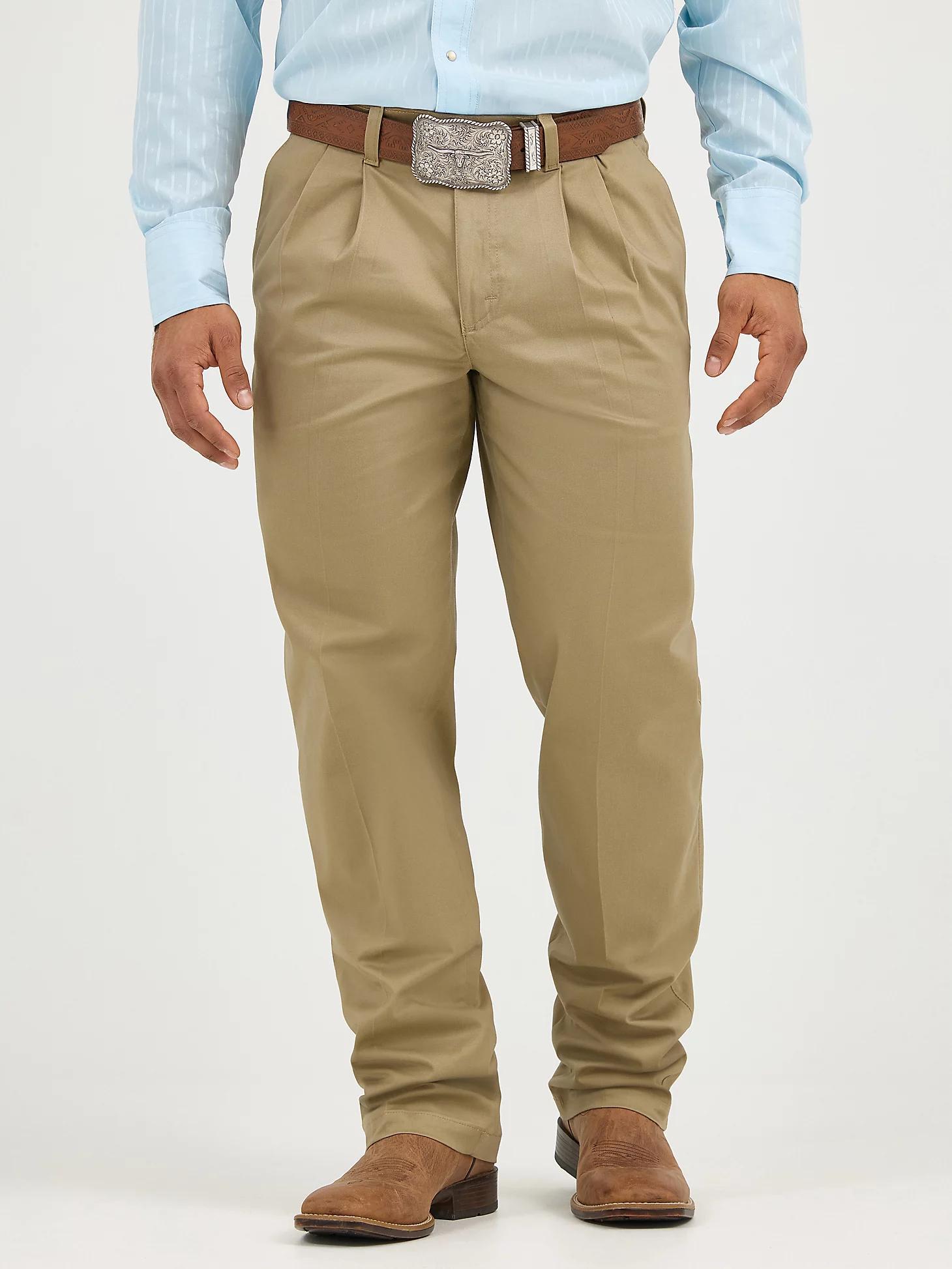 Men's Wrangler Casuals® Pleated Front Relaxed Fit Pants | Men's PANTS | Wrangler® Product Image
