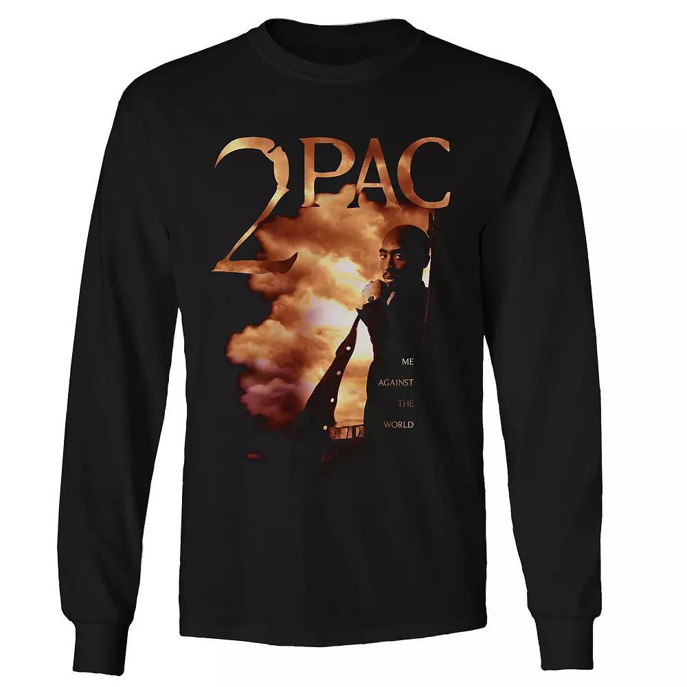Men's Tupac Me Against The World Long Sleeve, Size: XL, Black Product Image