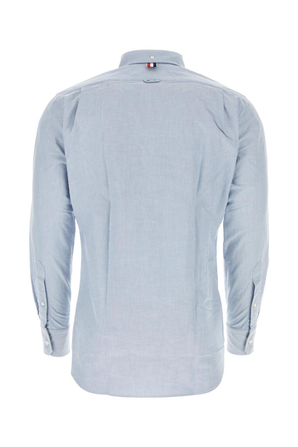THOM BROWNE Classic Fit Cotton Button-down Shirt In Light Blue Product Image