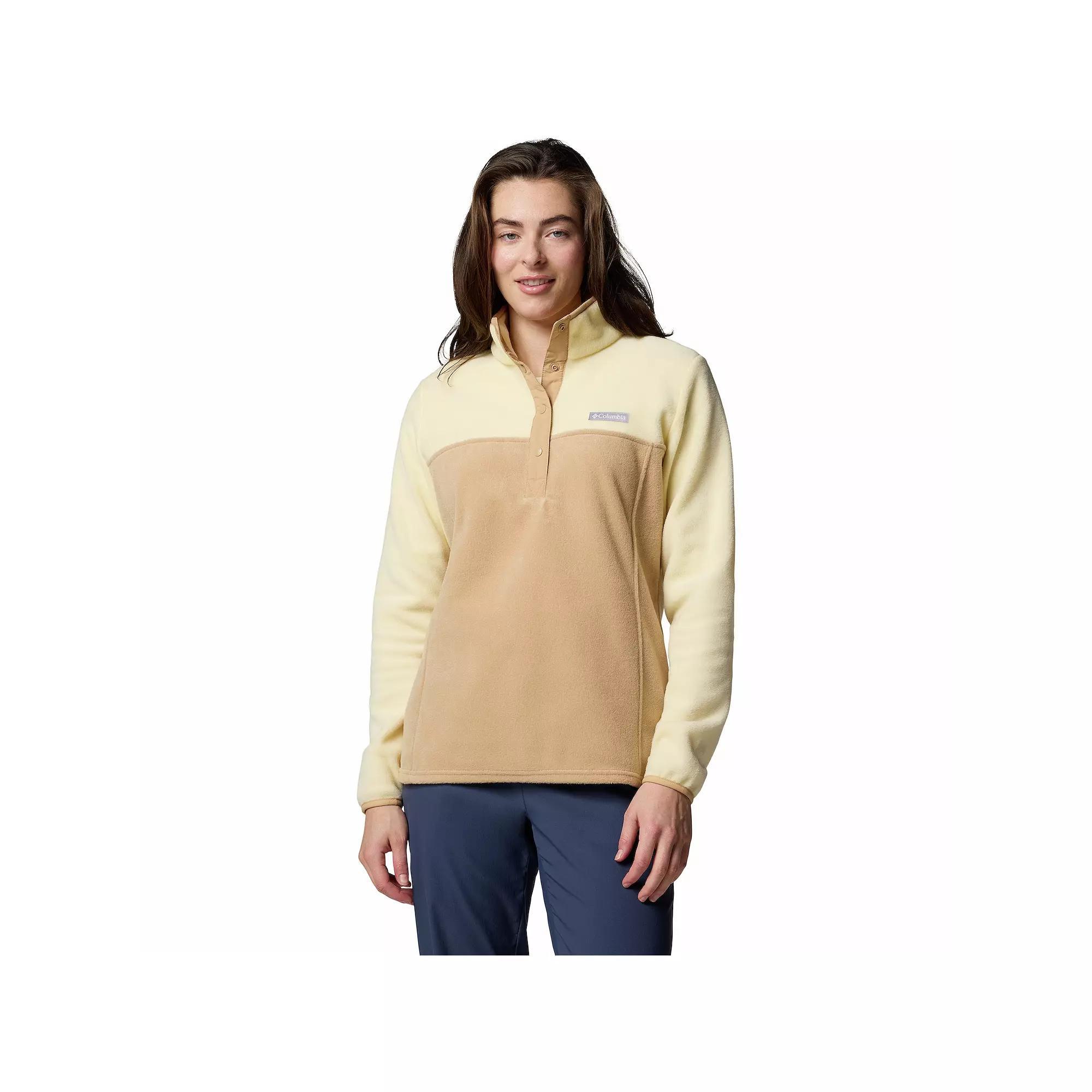 Women's Columbia Benton Springs 1/2 Snap Pullover, Size: XL, Canoe Yellow Wash Product Image