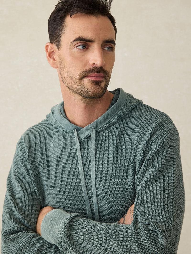 Sunwashed Sweater Hoodie - Mountain Olive Product Image