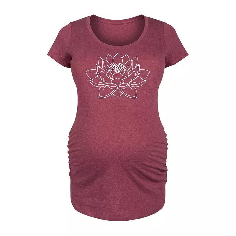 Maternity Tired University Graphic Tee, Womens Grey Dark Red Product Image