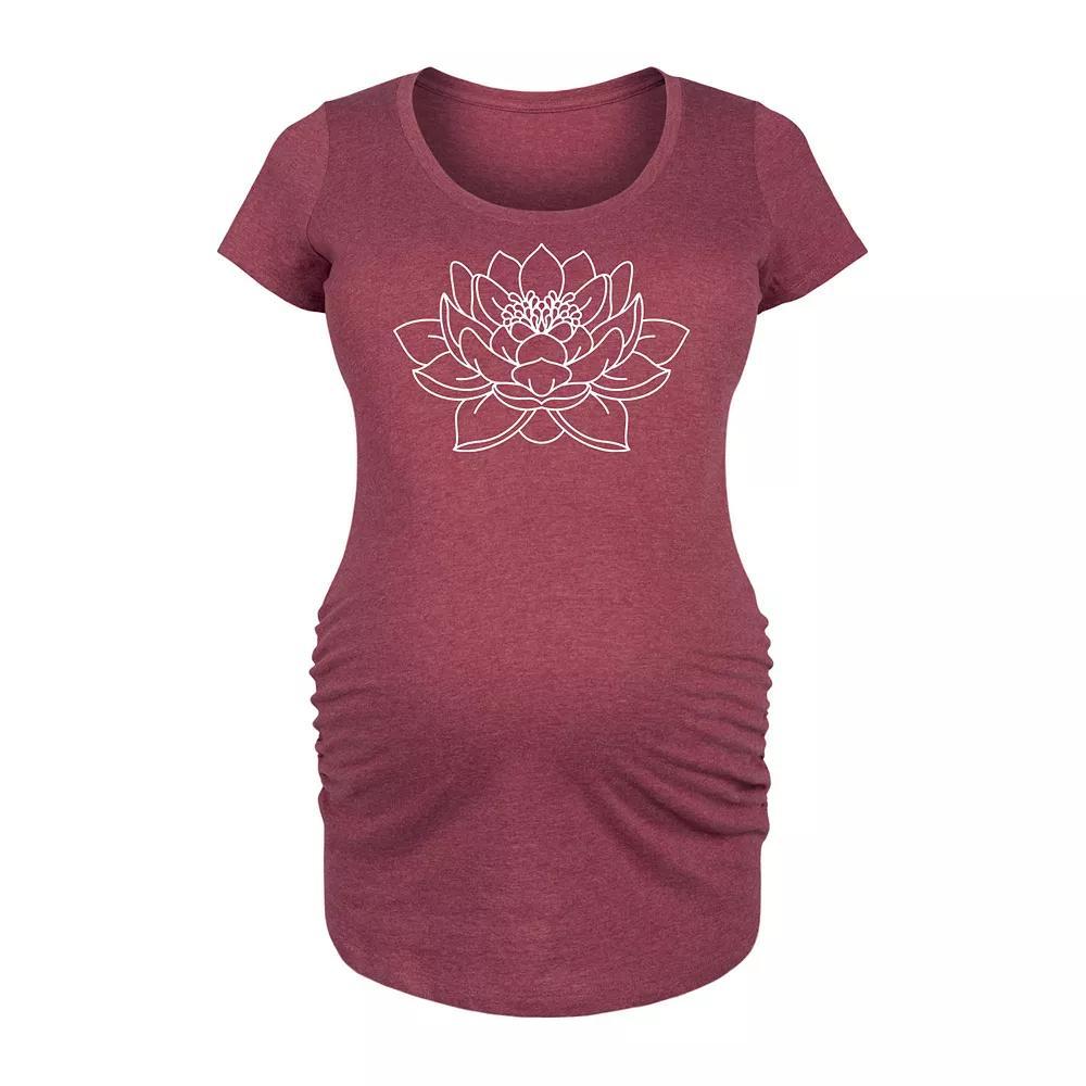 Maternity Tired University Graphic Tee, Womens Grey Dark Red Product Image