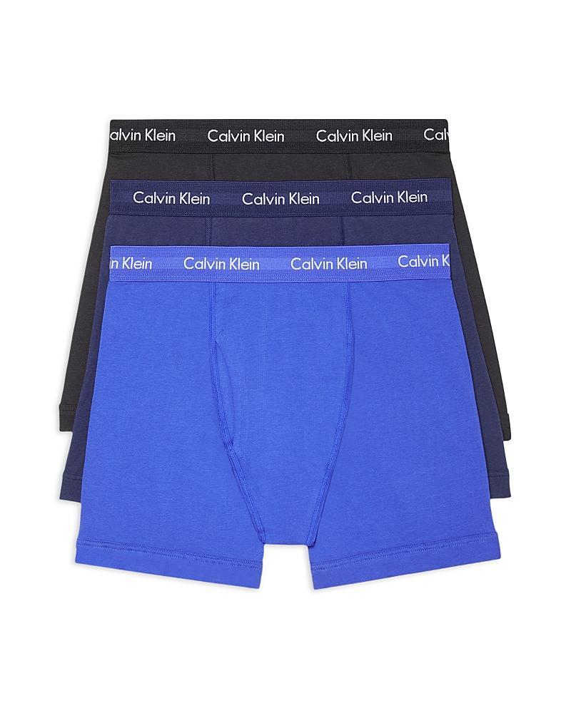 Men's Calvin Klein 3-pack Cotton Stretch Boxer Briefs, Size: Large, Black Product Image
