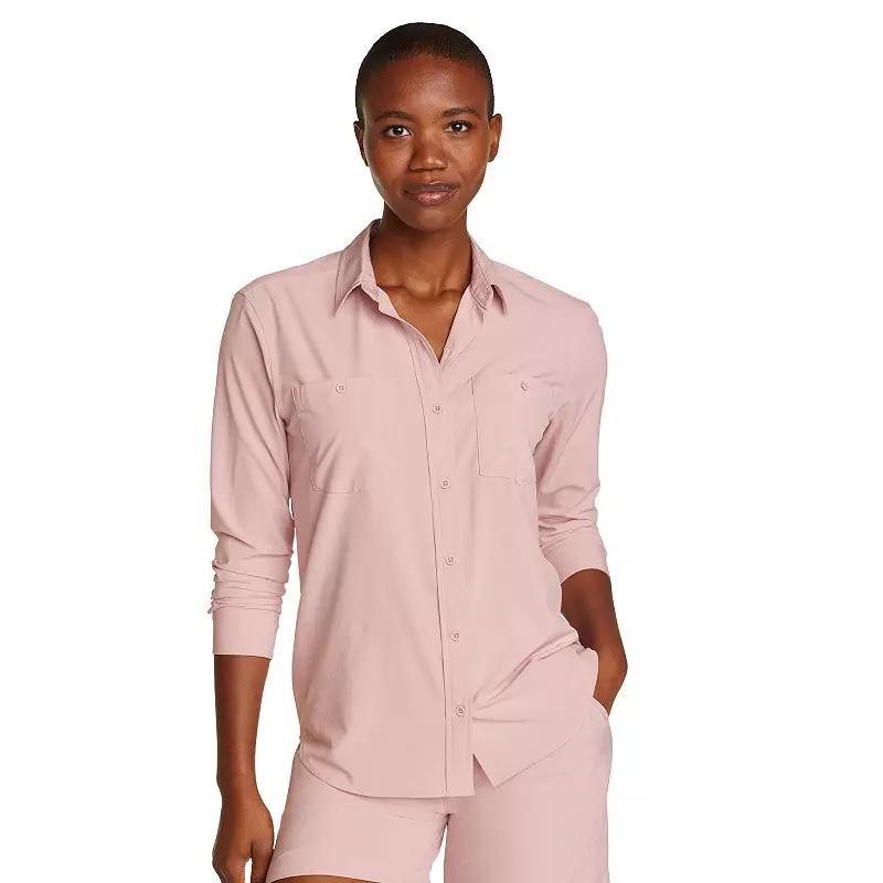 Women's Eddie Bauer Departure 3.0 Long Sleeve Shirt, Size: XXL, Black Product Image