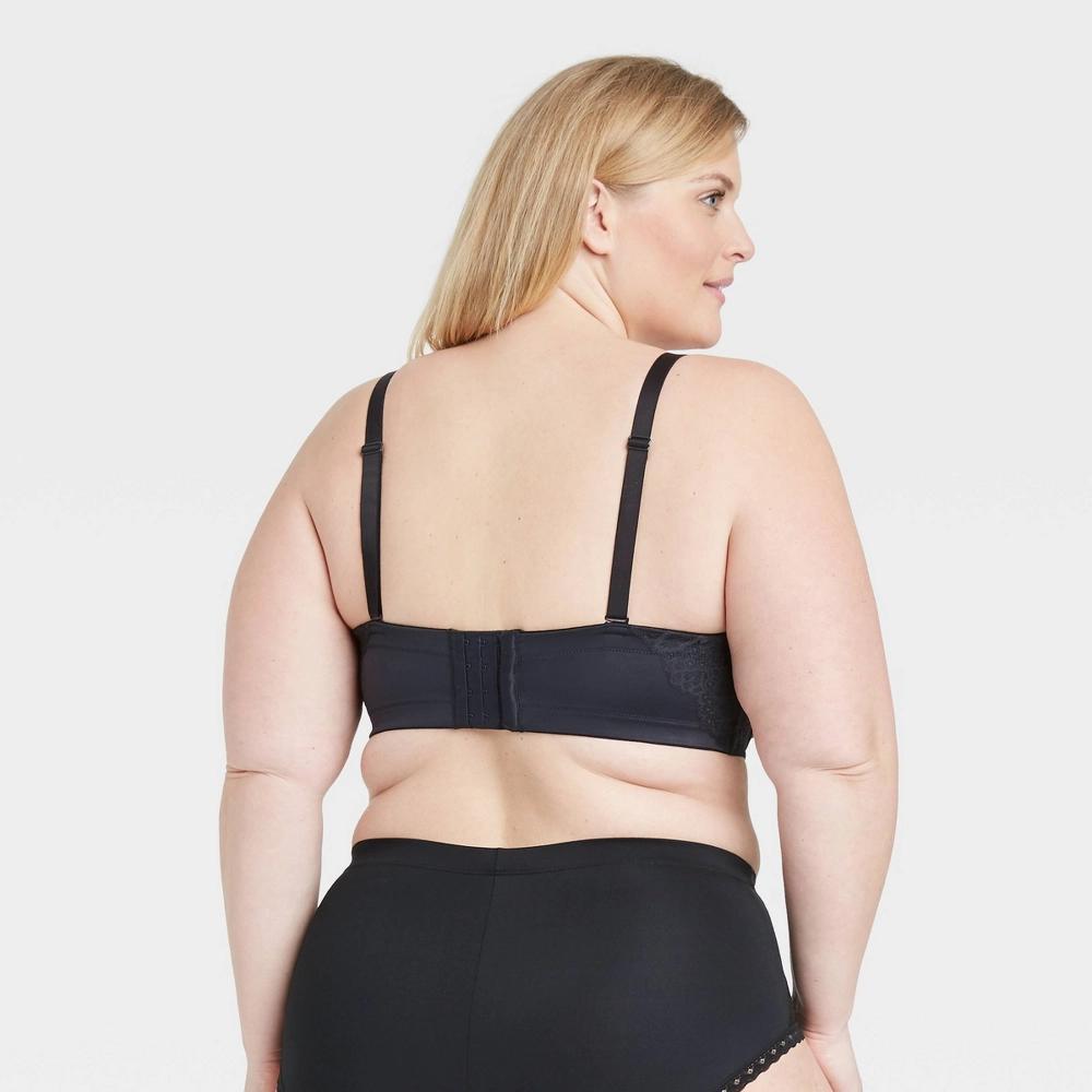Womens Strapless Bra - Auden Black 48DDD: Lightly Lined, Underwire, Removable Straps Product Image