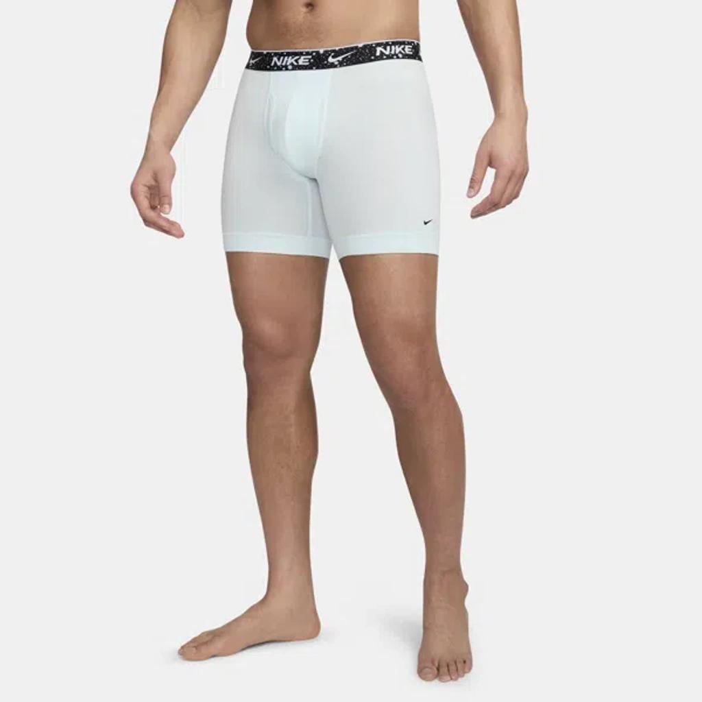 Men's Nike Dri-FIT Essential 3-pack Stretch Boxer Briefs, Size: Large, Black Orange Blue Product Image