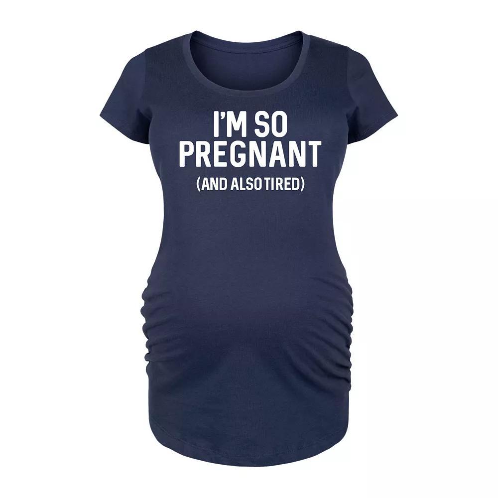 Maternity Joy Vintage Ornament Graphic Tee, Womens Blue Product Image