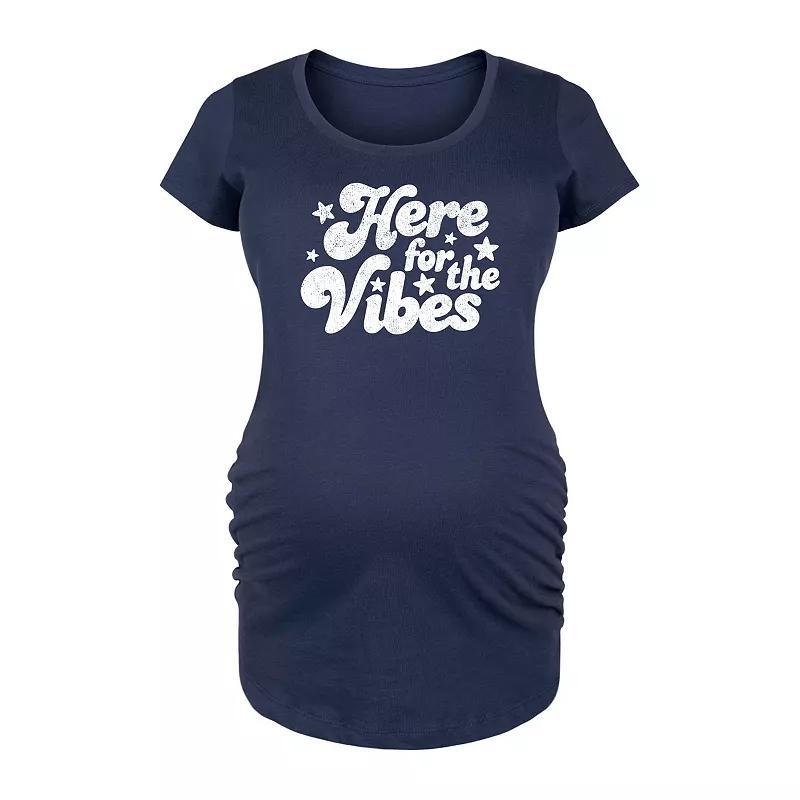 Maternity Joy Vintage Ornament Graphic Tee, Womens Blue Product Image