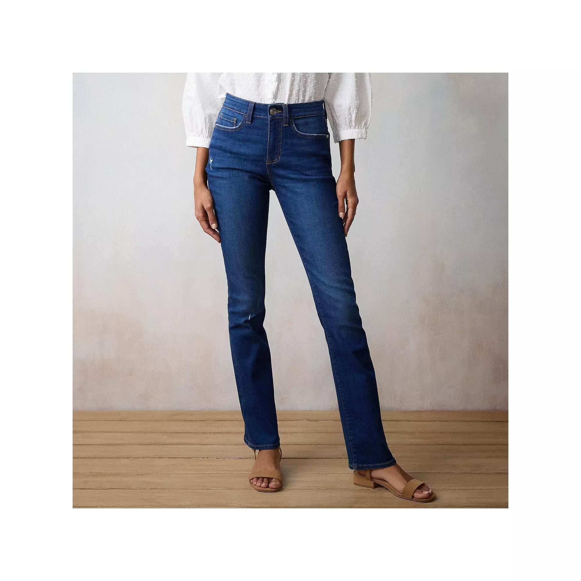 Womens LC Lauren Conrad High-Waist Bootcut Jeans Malibu Blue Product Image