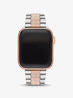 Michael Kors Womens Two-Tone Stainless Steel 3840mm Apple Watch Strap Product Image