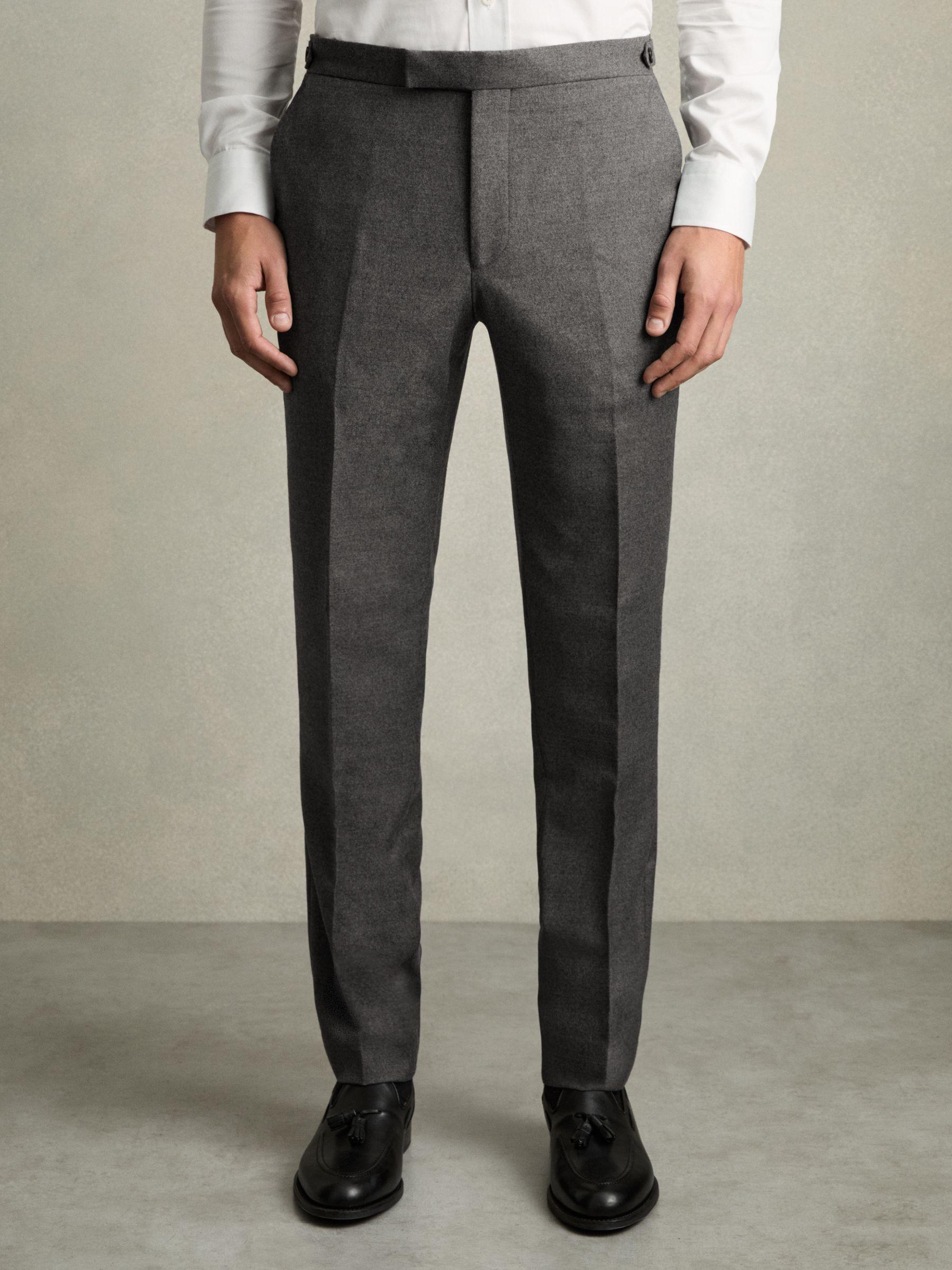 Regular-Fit Double-Breasted Sharkskin Wool-Blend Suit Blazer in Charcoal Grey Product Image