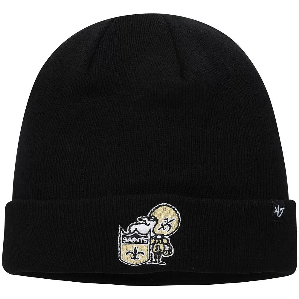 Men's '47 Black New Orleans Saints Legacy Cuffed Knit Hat Product Image