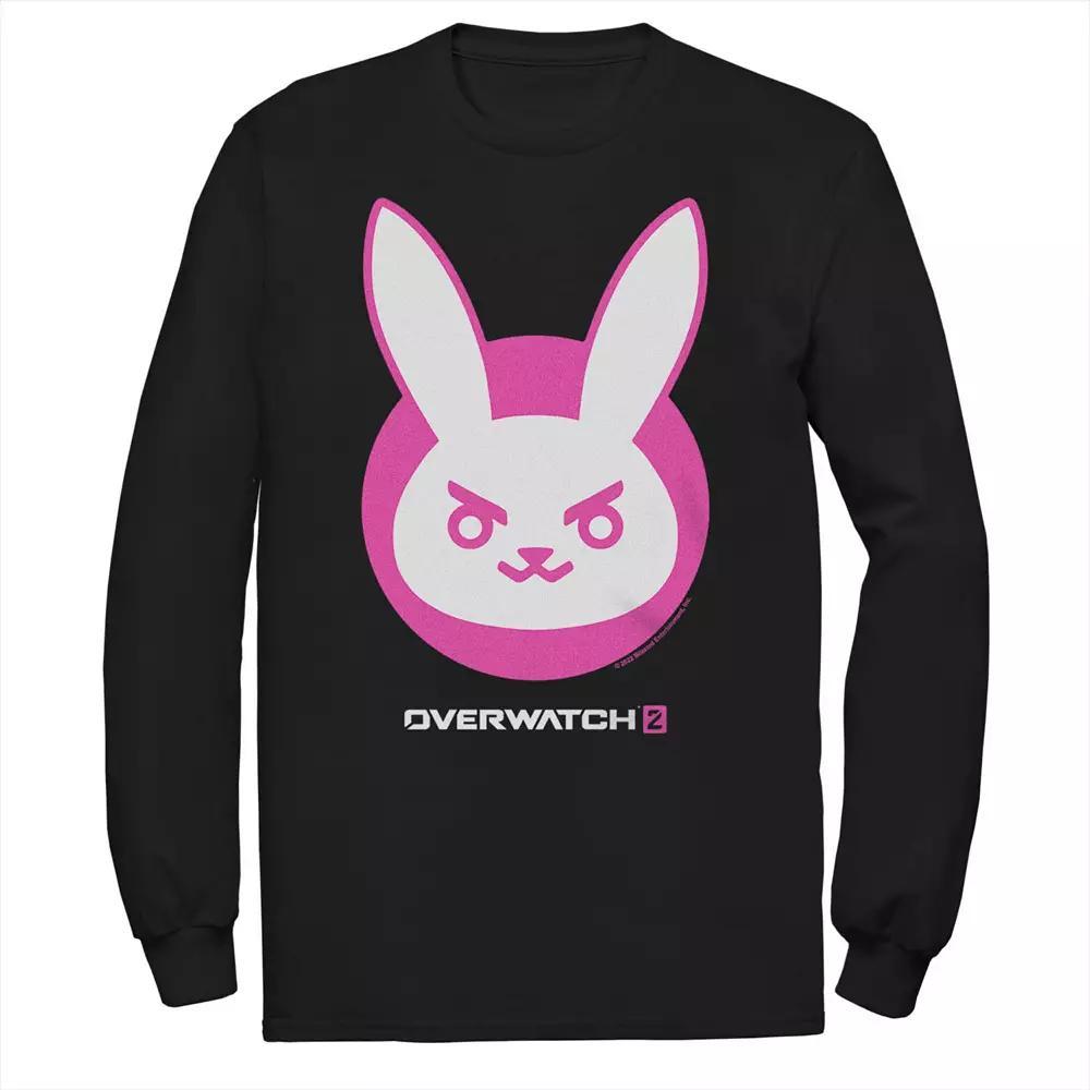 Big & Tall Overwatch 2 D.Va Pink Bunny Icon Long Sleeve Graphic Tee, Mens Product Image
