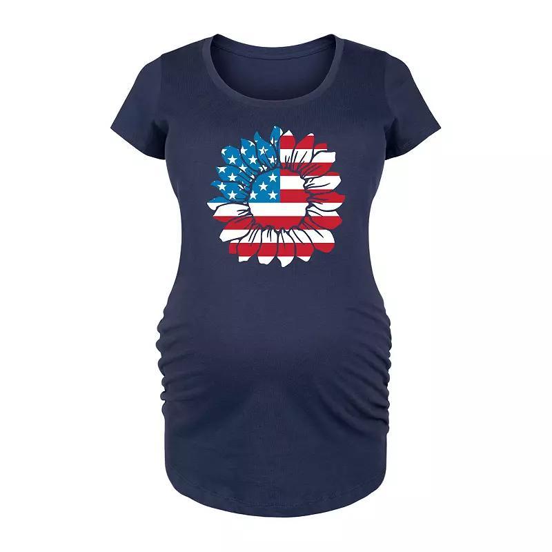 Maternity Having A Weird Mom Builds Character Graphic Tee, Womens Blue Product Image