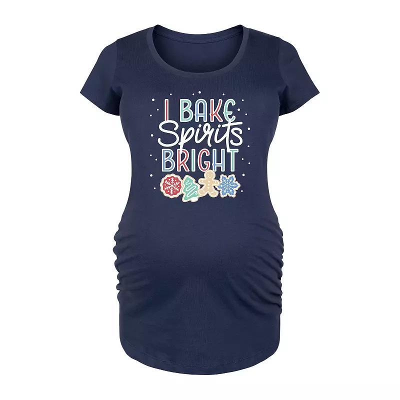 Maternity Having A Weird Mom Builds Character Graphic Tee, Womens Blue Product Image