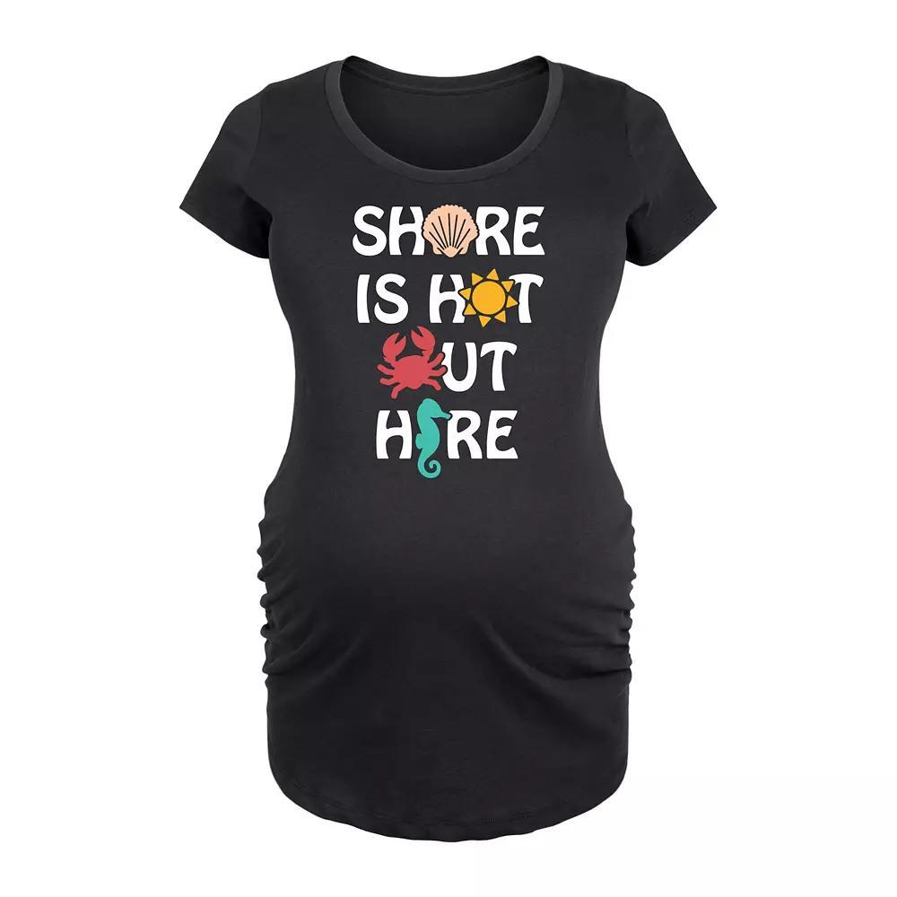 Maternity Shore is Hot Out Here Graphic Tee, Womens Blue Product Image