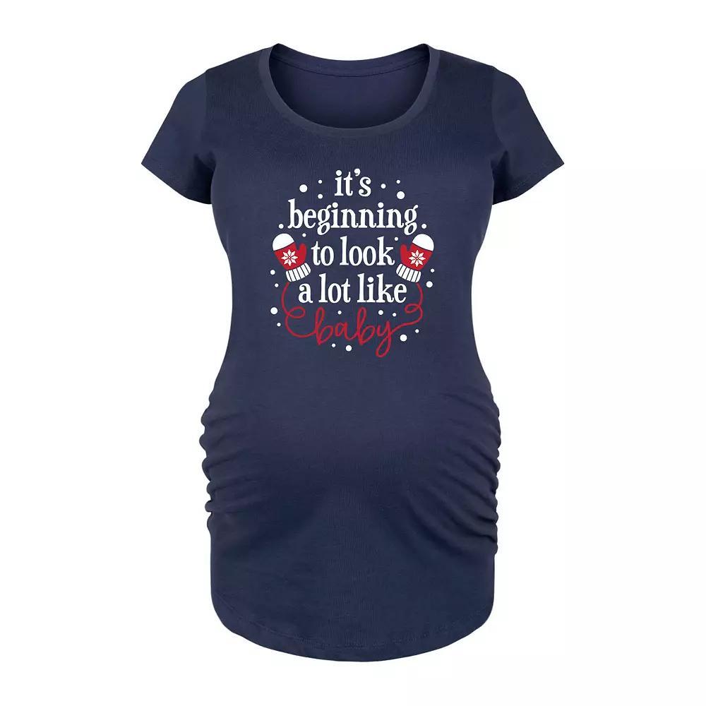Maternity Due In April Graphic Tee, Womens Product Image