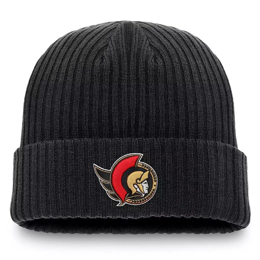 Men's Fanatics Black Ottawa Senators Component Cuffed Knit Hat, Sen Black Product Image