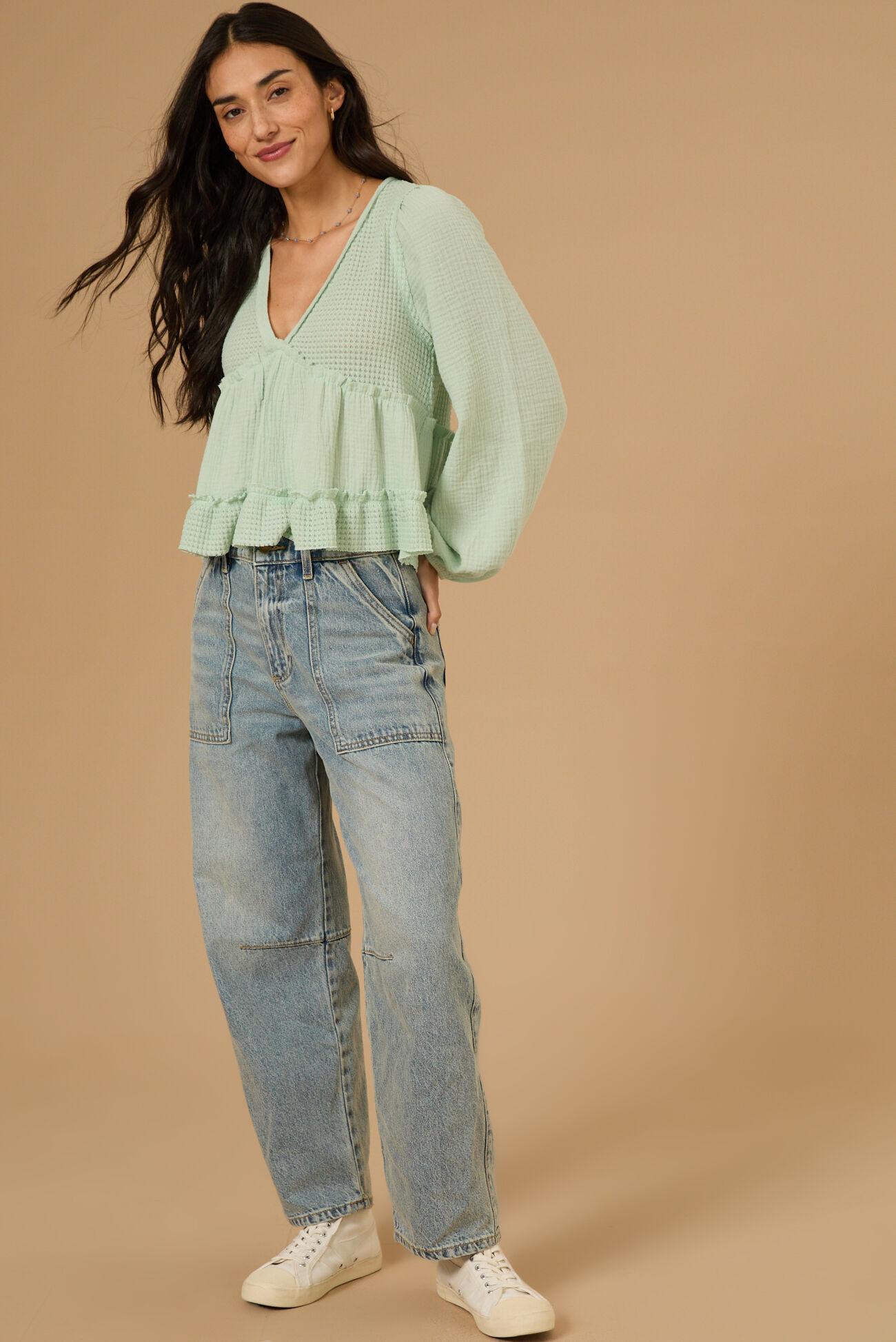 Catarina Long Sleeve Babydoll Top Product Image