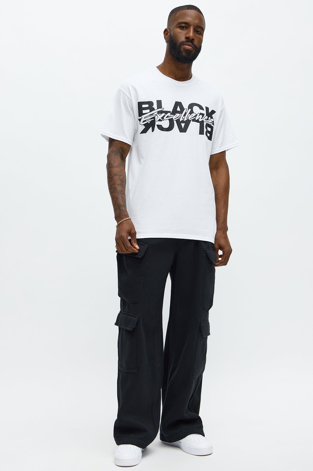 Black Excellence Lifestyle Short Sleeve Tee - White Product Image
