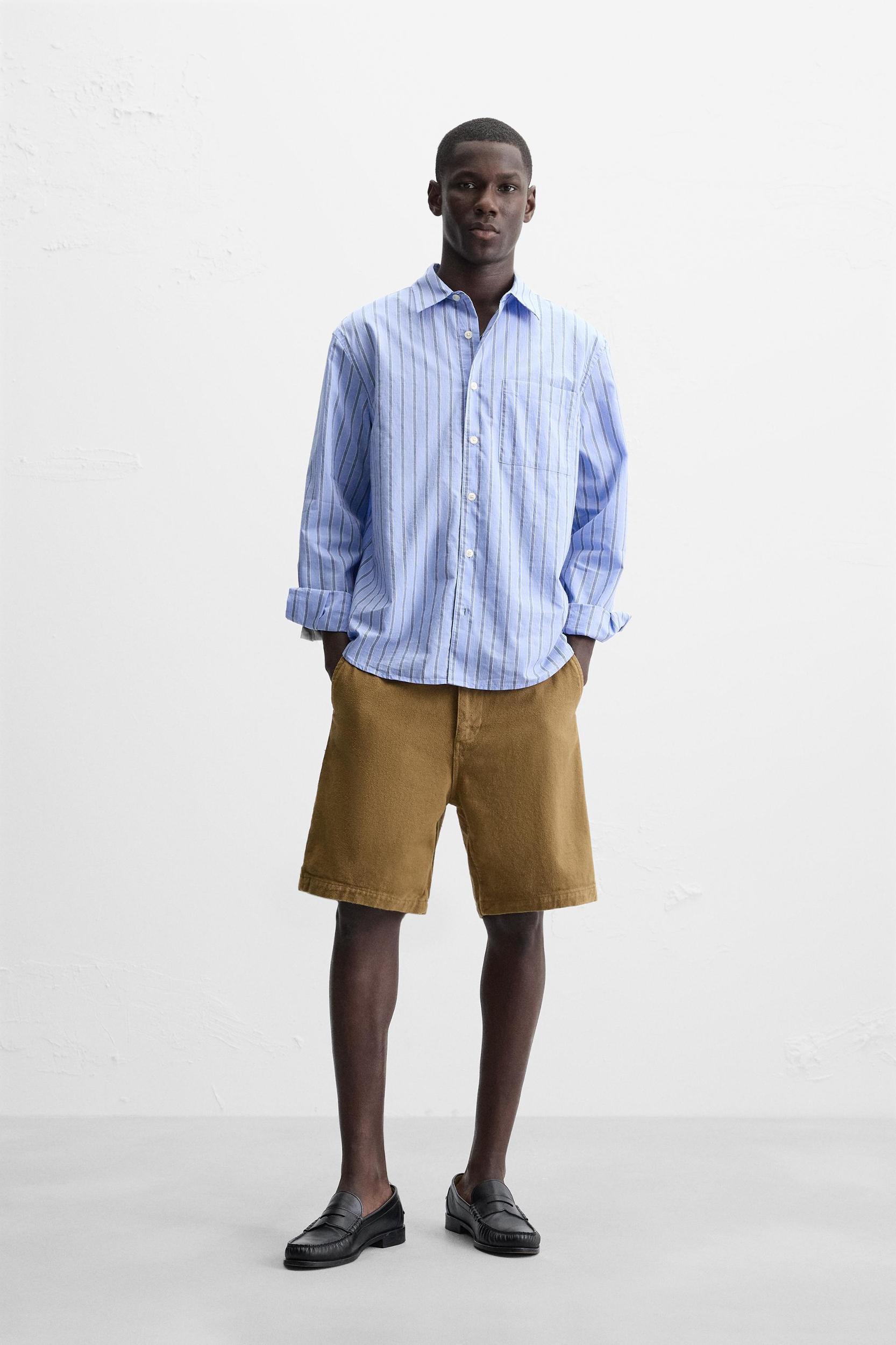 TEXTURED REGULAR FIT SHORTS Product Image