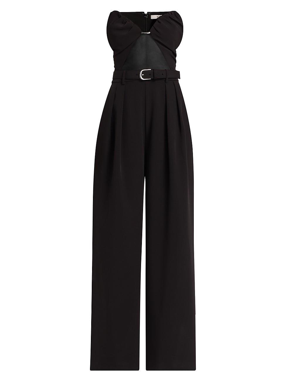 Womens Ophelia Pleated Wide-Leg Jumpsuit Product Image