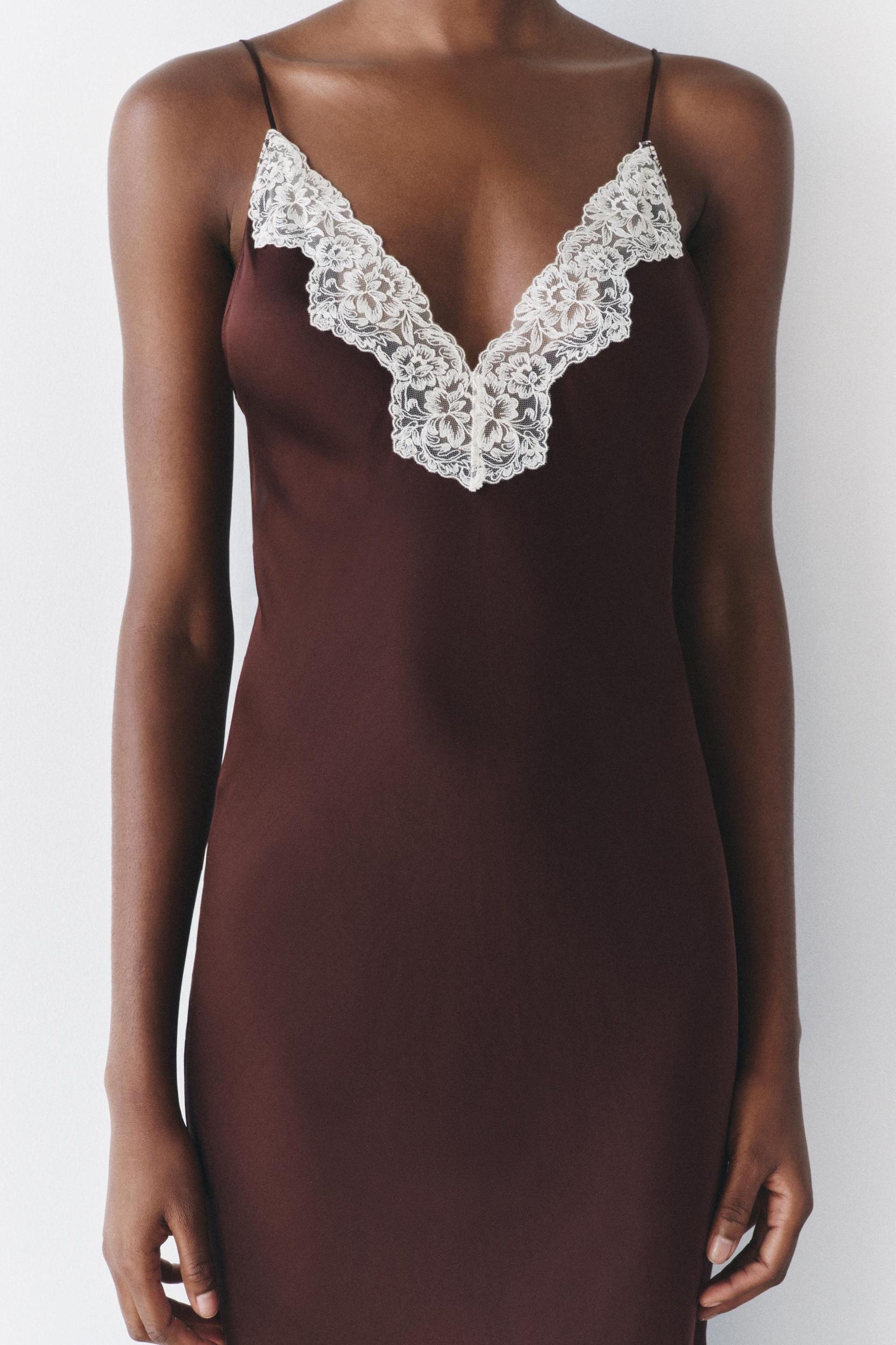 LACE SLIP DRESS ZW COLLECTION Product Image