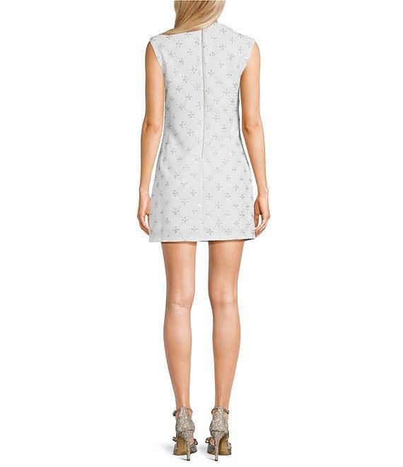 City Vibe Sleeveless Woven Sequin & Bead Dress Product Image