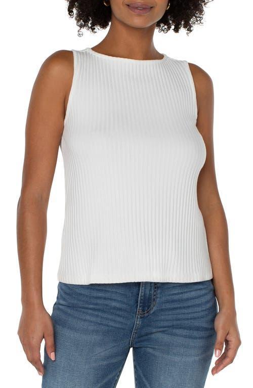 Liverpool Los Angeles Ribbed Knit Boat Neck Tank Top Product Image