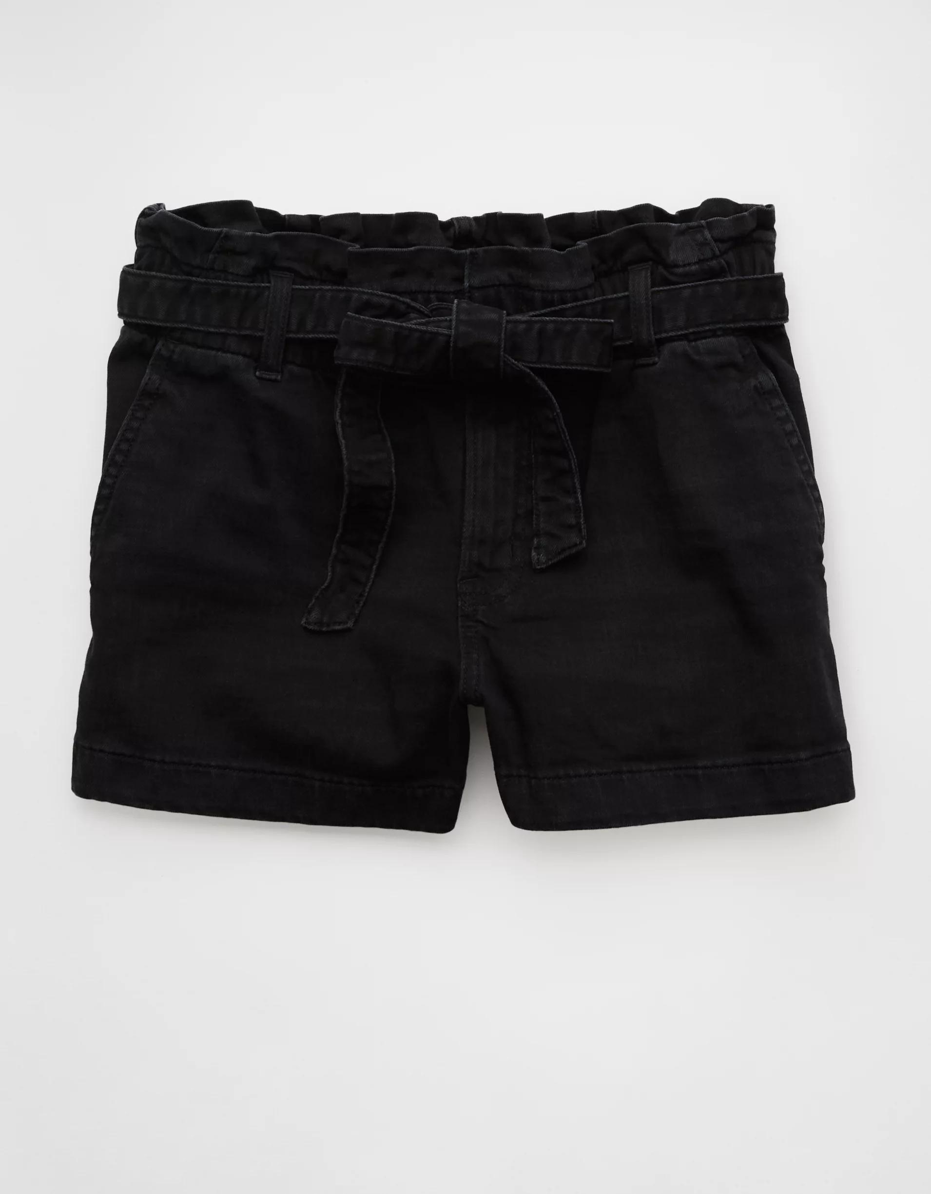 AE Stretch Paperbag Denim Mom Short Product Image