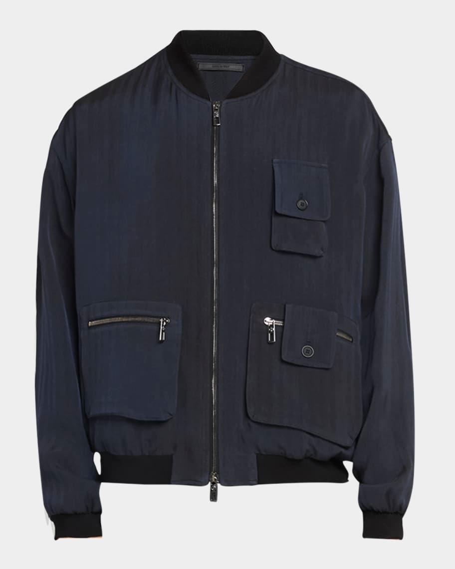 Mens Chevron Utility Bomber Jacket Product Image