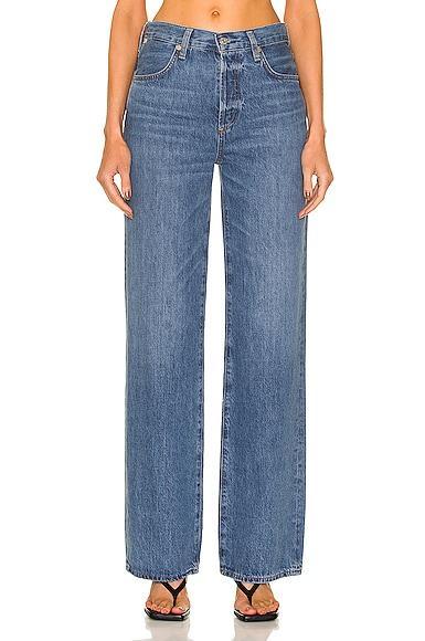 Womens Annina High-Rise Rigid Wide-Leg Jeans Product Image