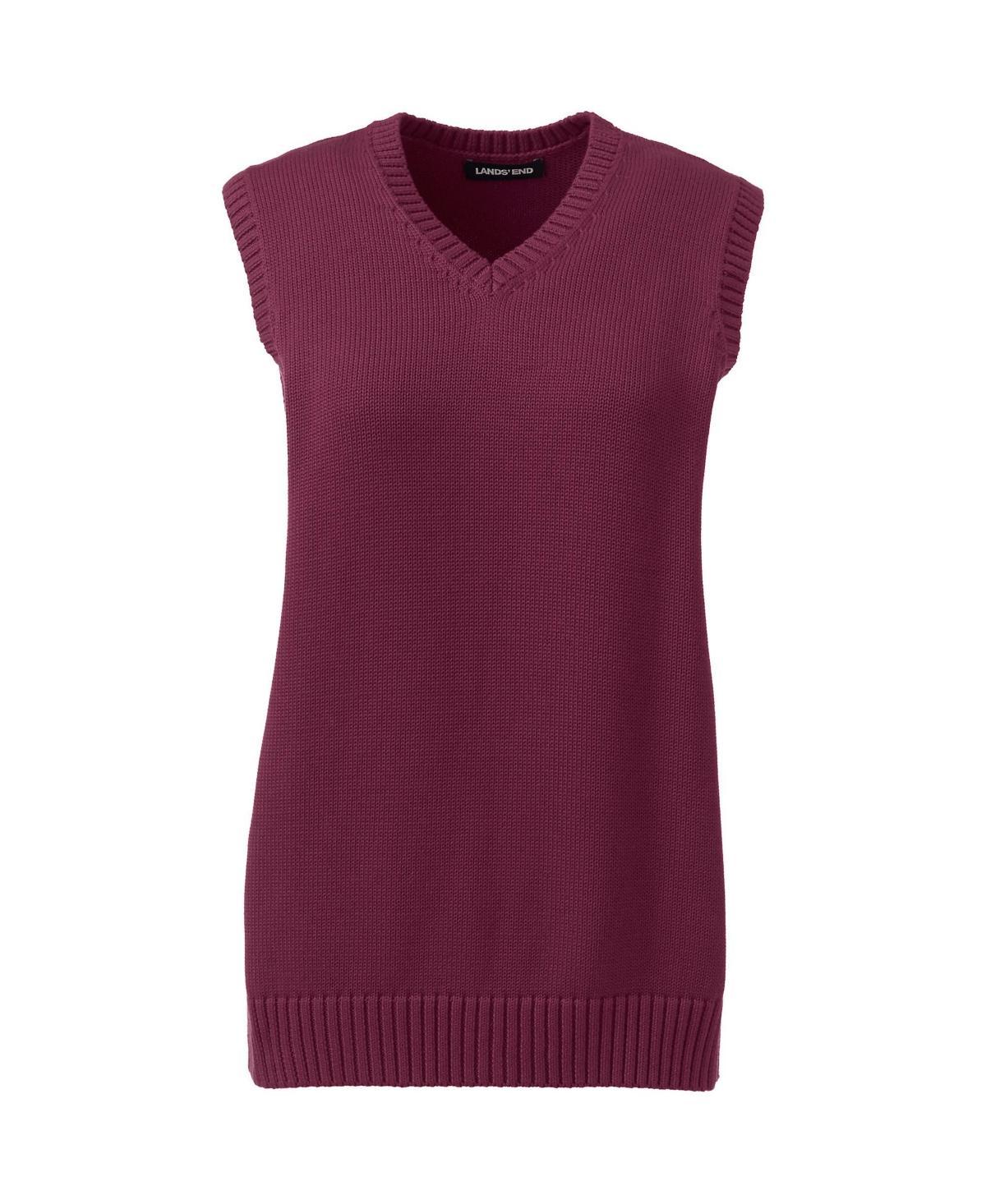 Women's Lands' End Sweater Vest, Size: Medium, Classic Blue Product Image