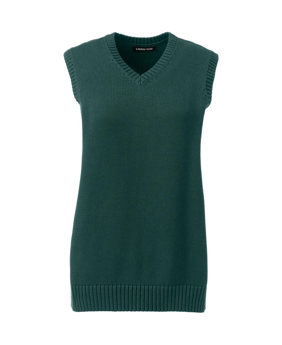 Women's Lands' End Sweater Vest, Size: Medium, Classic Blue Product Image