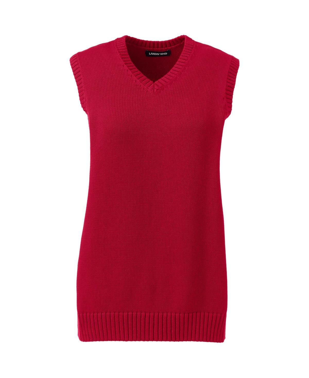 Women's Lands' End Sweater Vest, Size: Medium, Classic Blue Product Image