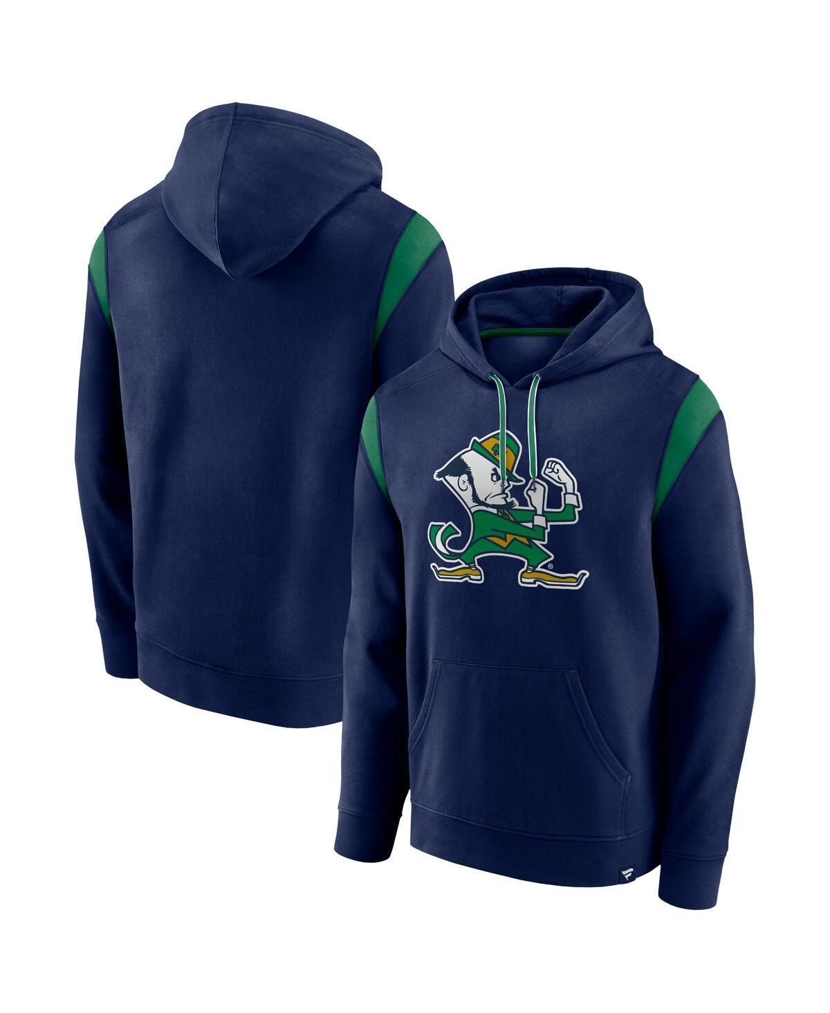 Men's Fanatics Branded Navy Notre Dame Fighting Irish Gym Rat Pullover Hoodie, Size: Medium, Blue Product Image