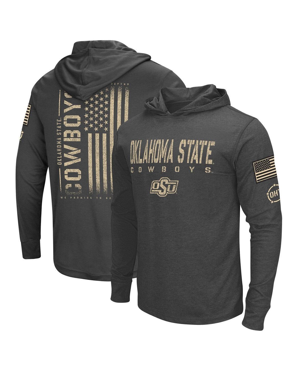 Men's Colosseum Charcoal Michigan Wolverines Team OHT Military Appreciation Hoodie Long Sleeve T-Shirt, Size: 3XL, Black Product Image