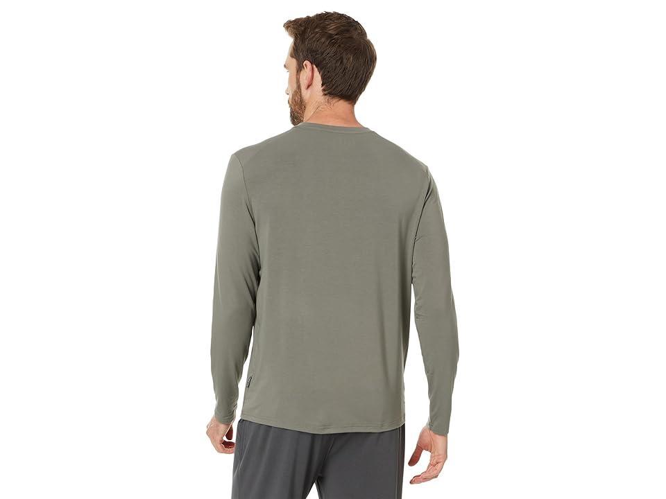 Free Fly Bamboo Flex Long Sleeve Henley (Fatigue) Men's T Shirt Product Image