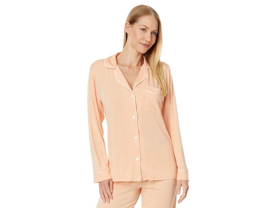Eberjey Gisele Long Pj Set Forest Green/Ivory XS Product Image