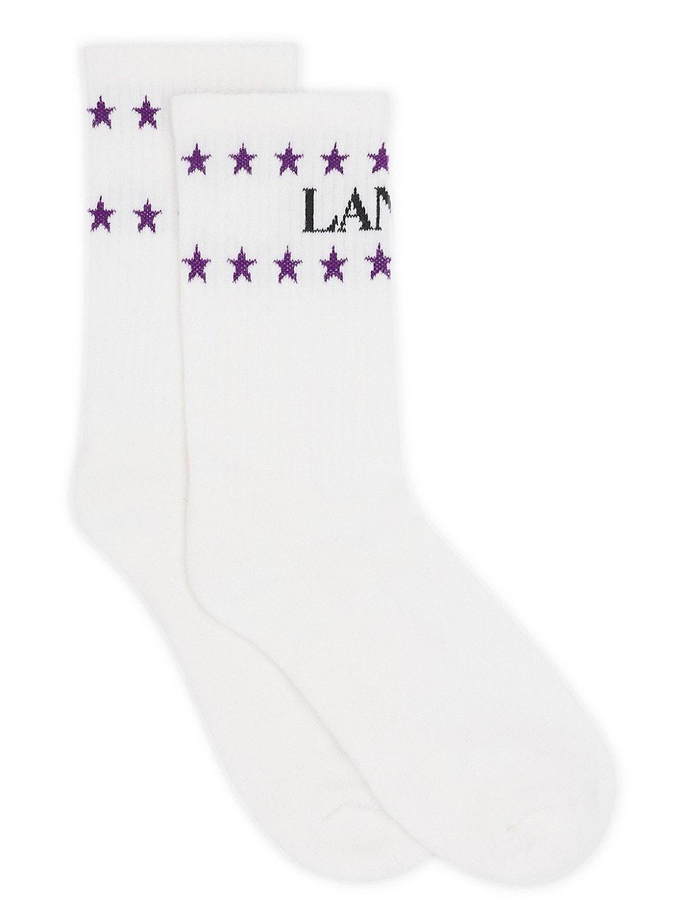 Mens Logo and Stars Crew Socks Product Image