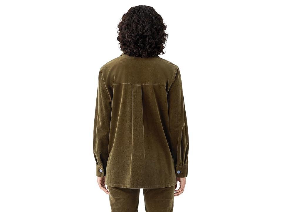 Eileen Fisher Classic Collar Jacket (Grove) Women's Coat Product Image