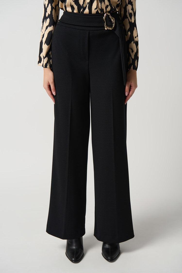 Scuba Crepe Wide-Leg Pants Product Image