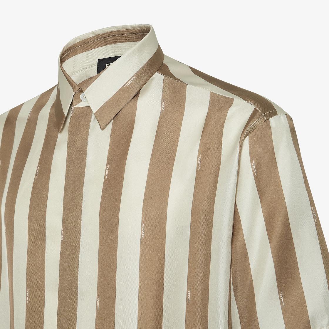 ShirtBeige Pequin silk shirt Product Image